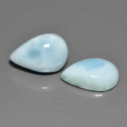 Gemas de larimar azul natural de 5,42 ct, en forma de pera, opaco