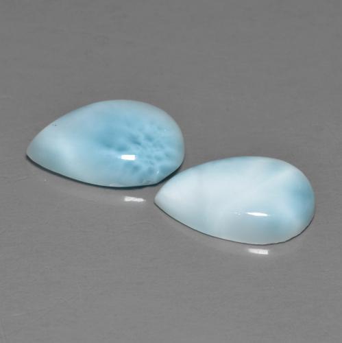 Gemas de larimar azul natural de 4,60 ct, en forma de pera, opaco