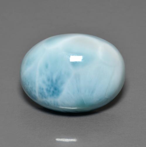 larimar Azul claro natural de 7.96 ct, Corte Óvalo, Opaco