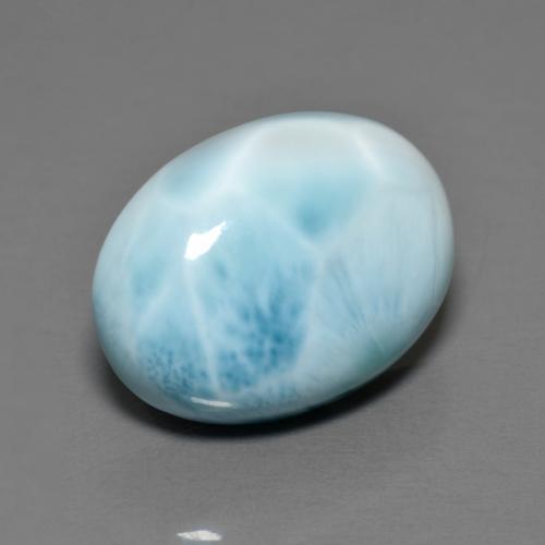larimar Azul claro natural de 7.96 ct, Corte Óvalo, Opaco