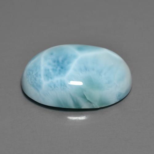 larimar Azul claro natural de 7.96 ct, Corte Óvalo, Opaco