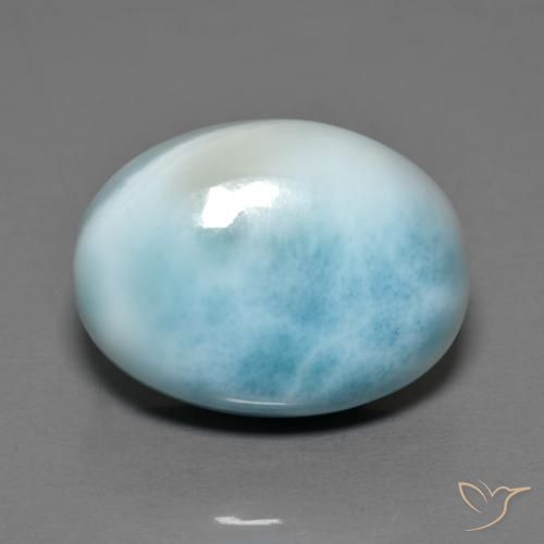 9.71ct Natural Azul cielo claro larimar, Ovalada, Opaco