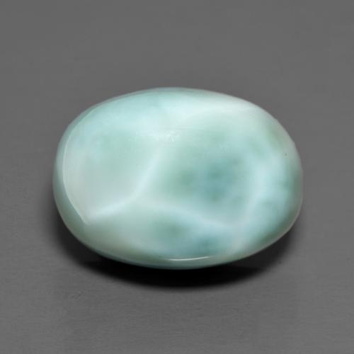Larimar turquesa natural de 8,23 ct, corte óvalo, opaco