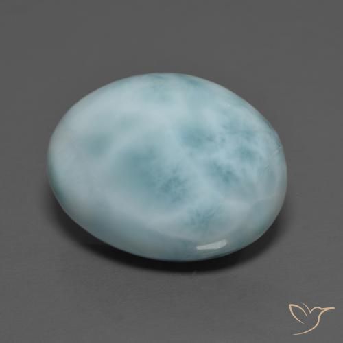 9.21ct Natural Azul claro larimar, Ovalada, Opaco