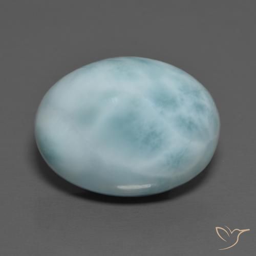 larimar Azul claro natural de 9.21 ct, Ovalada, Opaco