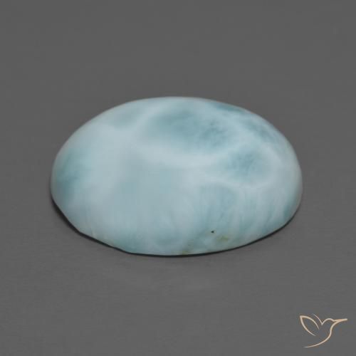 larimar Azul claro natural de 9.21 ct, Ovalada, Opaco
