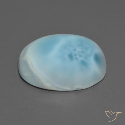 larimar Azul agua natural de 10.39 ct, Ovalada, Opaco