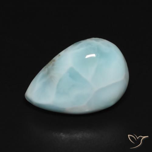 2.74ct Natural Verde azul larimar, En forma de pera, Opaco