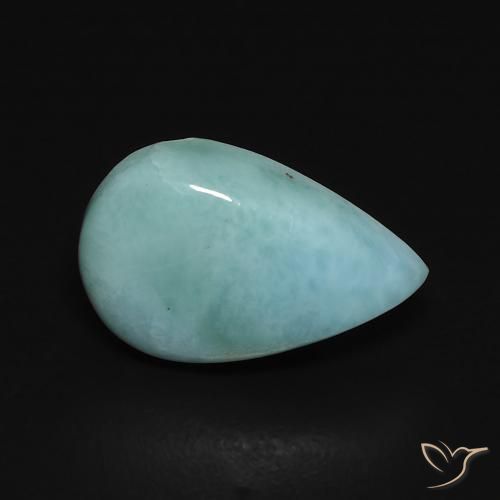 2.45ct Natural Verde azulado larimar, En forma de pera, Opaco