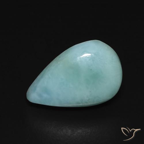 larimar Verde azulado natural de 2.45 ct, En forma de pera, Opaco