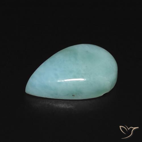 larimar Verde azulado natural de 2.45 ct, En forma de pera, Opaco