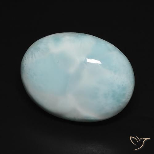 larimar Azul espuma de mar natural de 15.32 ct, Ovalada, Opaco