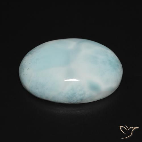 larimar Azul espuma de mar natural de 15.32 ct, Ovalada, Opaco
