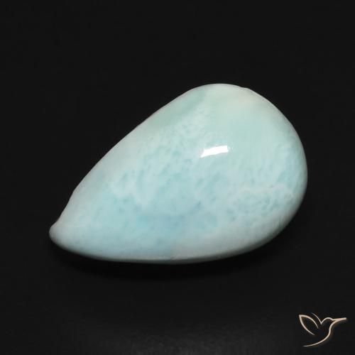 2.93ct Natural Verde azul larimar, En forma de pera, Opaco
