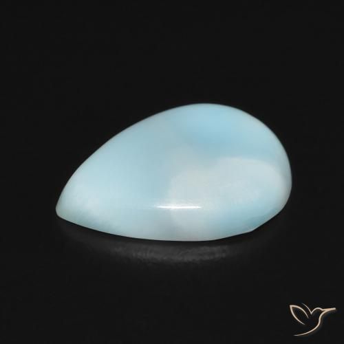 larimar Verde azul natural de 2.60 ct, En forma de pera, Opaco