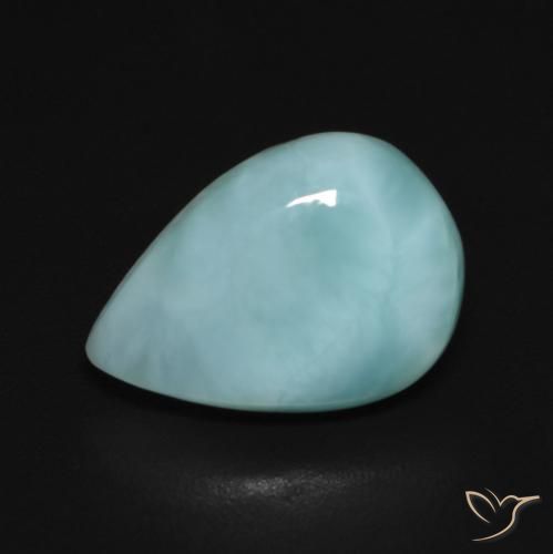 3.35ct Natural Verde azul larimar, En forma de pera, Opaco