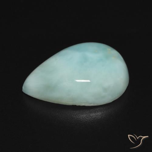 larimar Azul verdoso claro natural de 3.74 ct, En forma de pera, Opaco