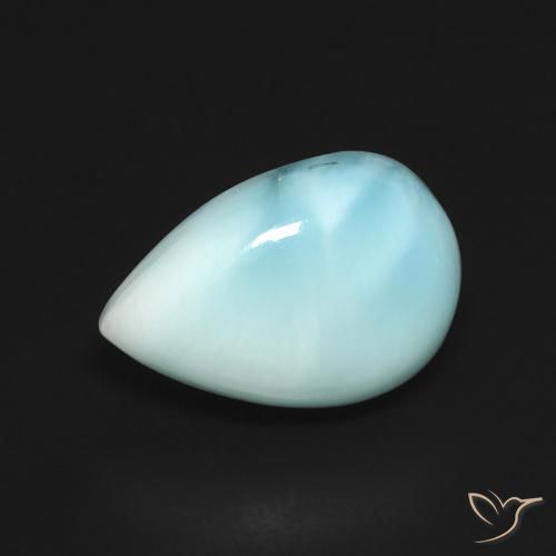 2.83ct Natural Azul verdoso claro larimar, En forma de pera, Opaco