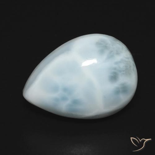larimar Verde azul natural de 7.88 ct, En forma de pera, Opaco