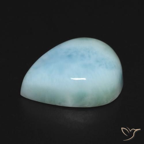 larimar Azul verdoso claro natural de 9.38 ct, En forma de pera, Opaco