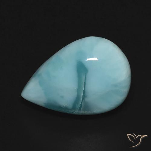 4.90ct Natural Verde azul larimar, En forma de pera, Opaco