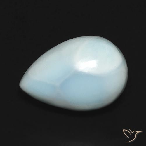 larimar Verde azul natural de 3.61 ct, En forma de pera, Opaco