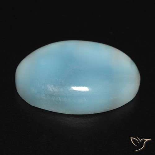 larimar Verde azul natural de 10.67 ct, Ovalada, Opaco