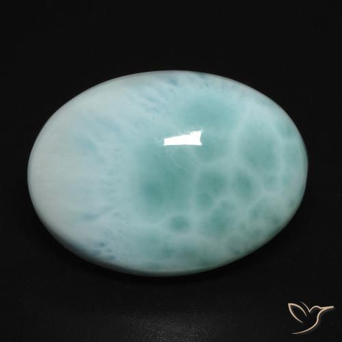 11.26ct Natural Verde azul larimar, Ovalada, Opaco