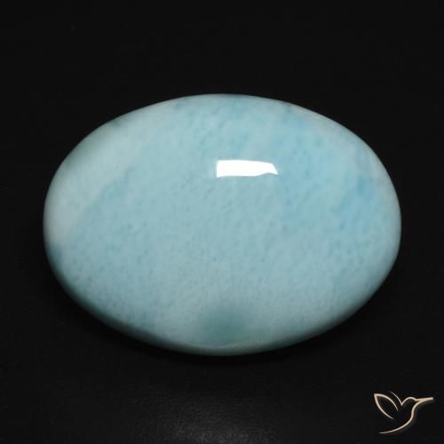 11.23ct Natural Verde azul larimar, Ovalada, Opaco