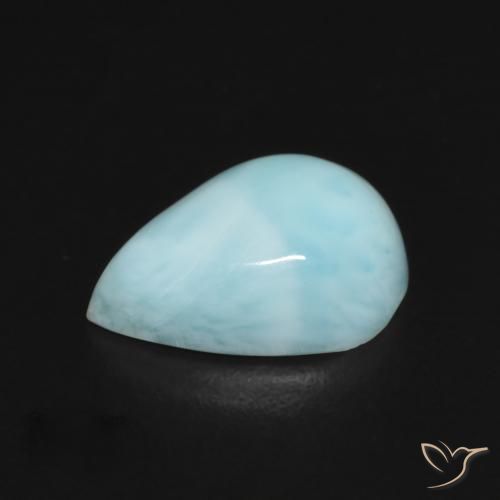 larimar Azul verdoso claro natural de 2.94 ct, En forma de pera, Opaco