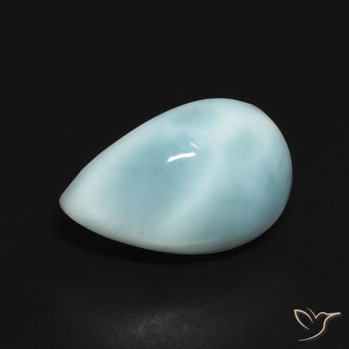 2.77ct Natural Azul verdoso claro larimar, En forma de pera, Opaco