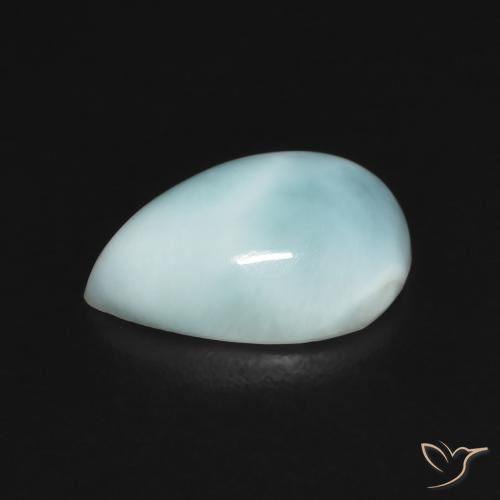 larimar Azul verdoso claro natural de 2.77 ct, En forma de pera, Opaco