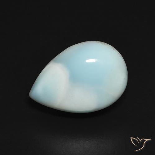 3.63ct Natural Verde azul larimar, En forma de pera, Opaco