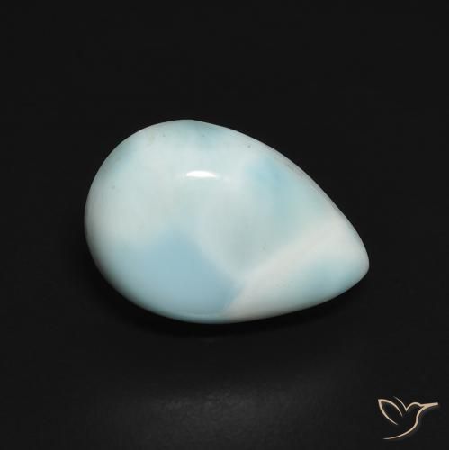 larimar Verde azul natural de 3.63 ct, En forma de pera, Opaco