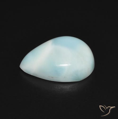 larimar Verde azul natural de 3.63 ct, En forma de pera, Opaco
