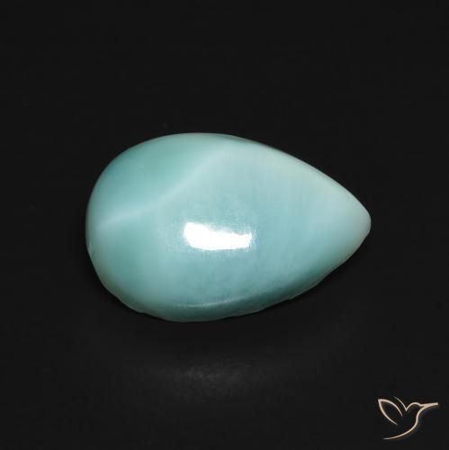 Larimar turquesa natural de 2,75 ct, en forma de pera, opaco