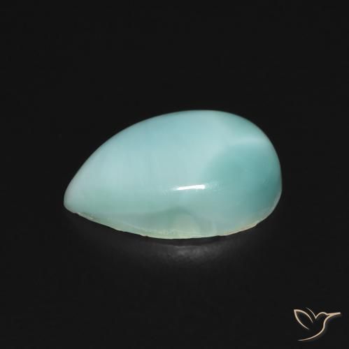 Larimar turquesa natural de 2,75 ct, en forma de pera, opaco