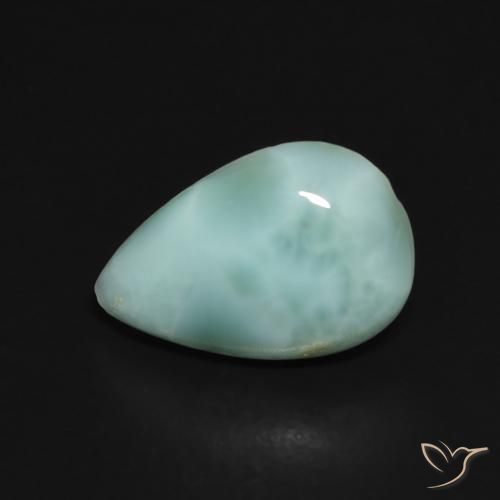 larimar Verde azulado natural de 2.15 ct, En forma de pera, Opaco