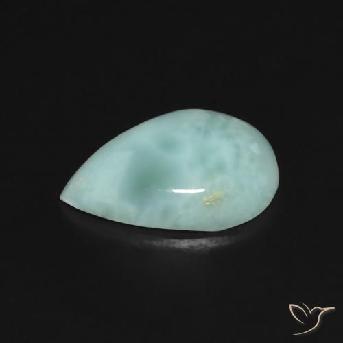 larimar Verde azulado natural de 2.15 ct, En forma de pera, Opaco