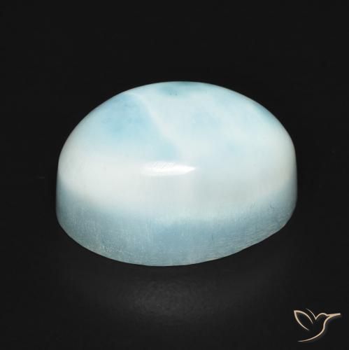 larimar Azul verdoso claro natural de 8.99 ct, Ovalada, Opaco