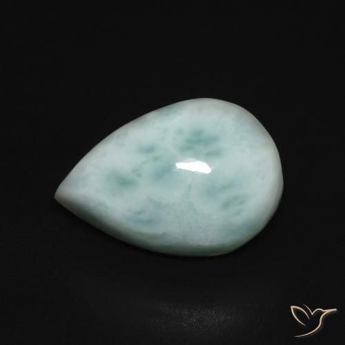 4.17ct Natural Verde azul larimar, En forma de pera, Opaco