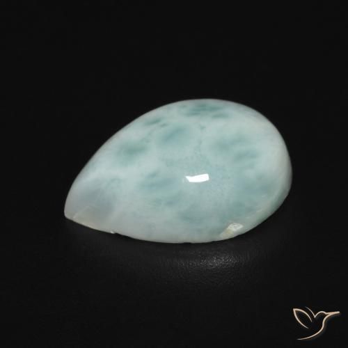 larimar Verde azul natural de 4.17 ct, En forma de pera, Opaco