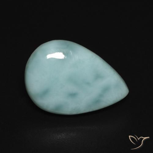 larimar Verde azul natural de 2.76 ct, En forma de pera, Opaco