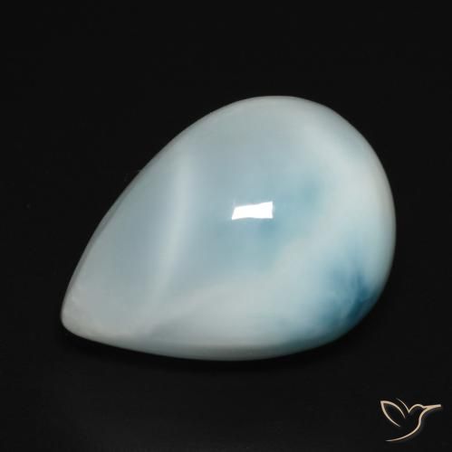 larimar Verde azul natural de 9.45 ct, En forma de pera, Opaco
