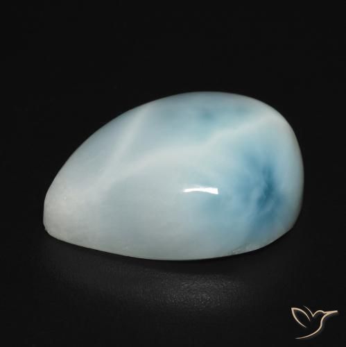 larimar Verde azul natural de 9.45 ct, En forma de pera, Opaco