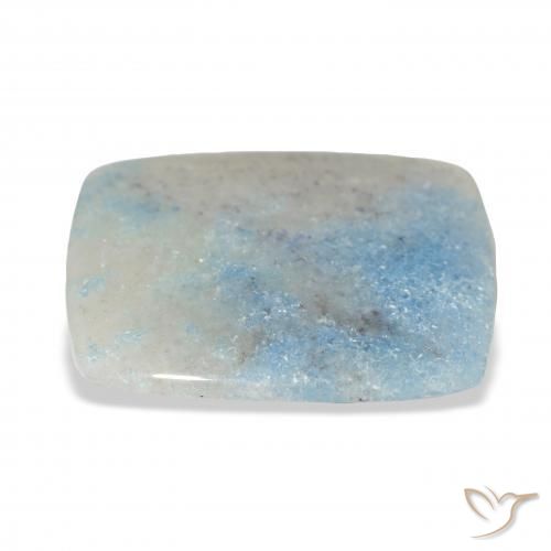 lazulita Azul claro natural de 13.63 ct, Forma Cojín, Translúcido