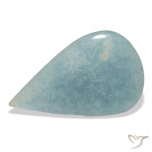 19.52ct Natural Azul verdoso claro lazulita, En forma de pera, Opaco
