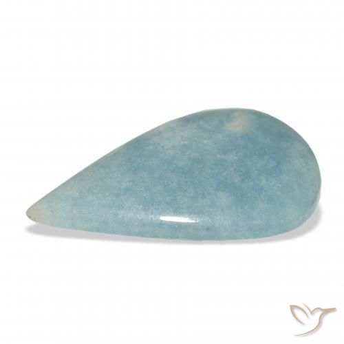 lazulita Azul verdoso claro natural de 19.52 ct, En forma de pera, Opaco