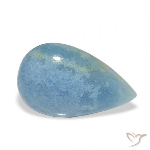 lazulita Azul Cielo natural de 4.59 ct, En forma de pera, Opaco