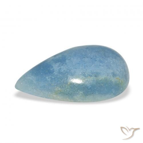 lazulita Azul Cielo natural de 4.59 ct, En forma de pera, Opaco